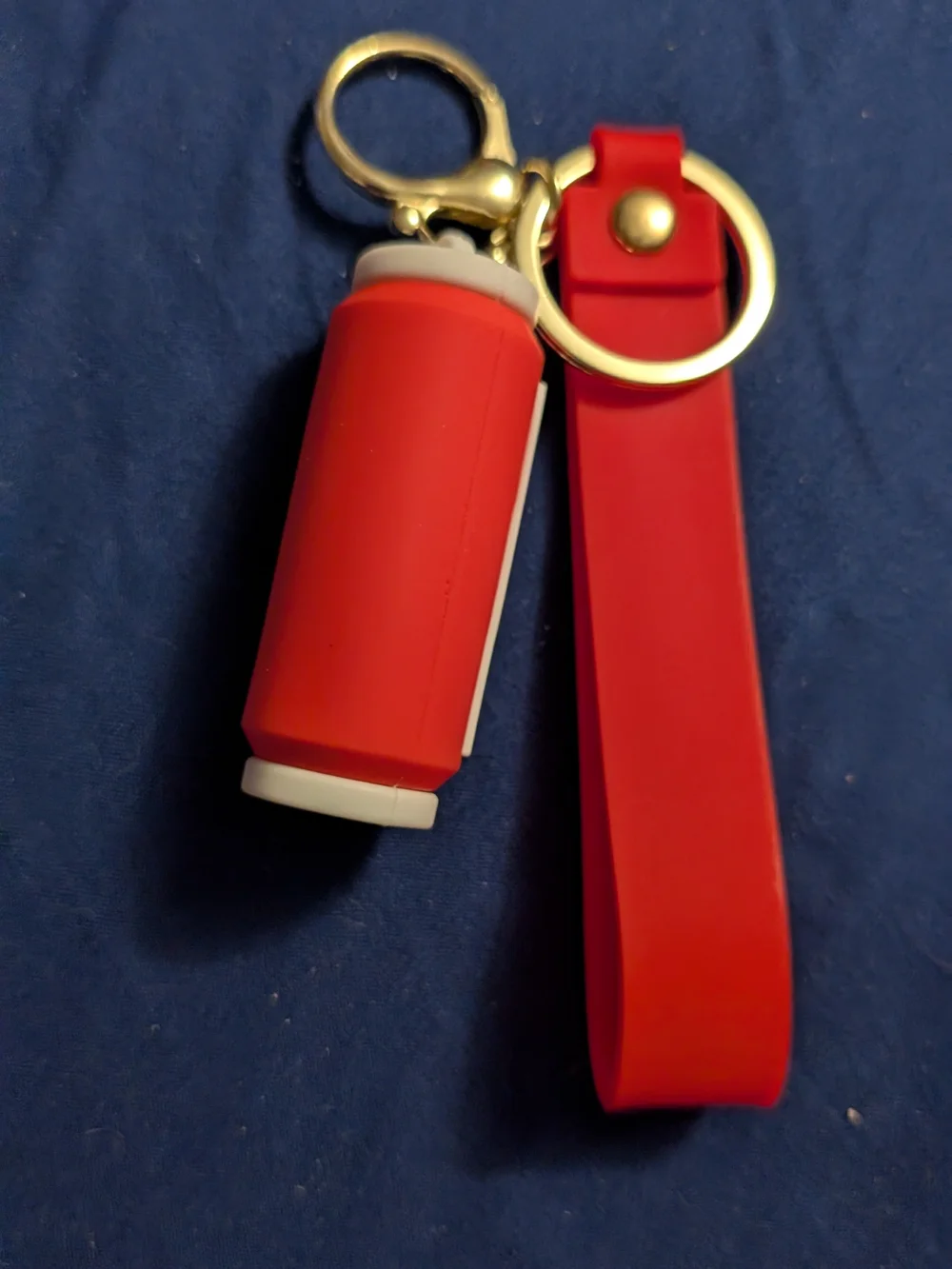 Coca Cola Red Silicone Can Charm Keyring with Wrist Strap